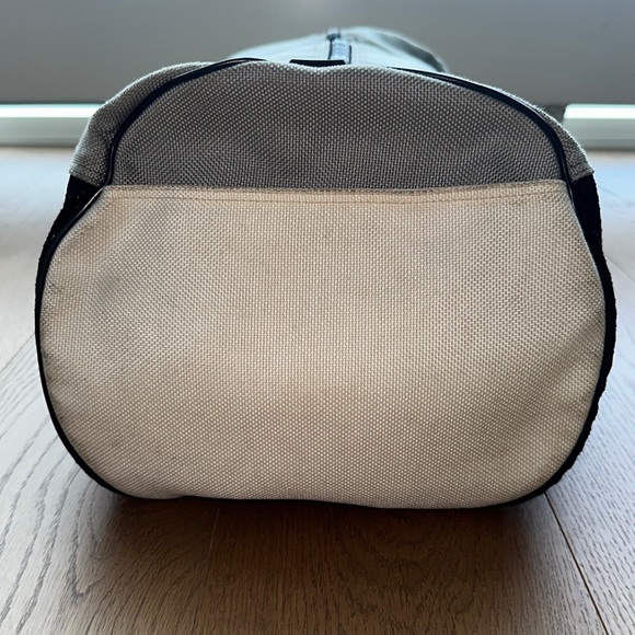 Chanel Sports CC Logo Duffle Nylon Mesh Black Grey Gray Gym Tennis Travel Bag - Picture 12 of 17